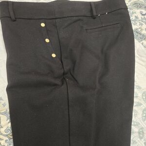 Anne Klein Black Pants with Gold Button Accents